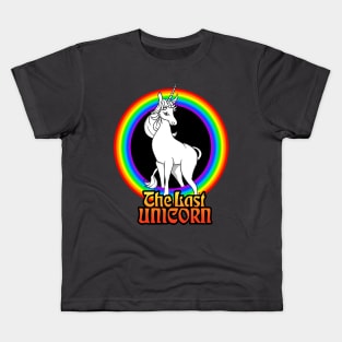 THE LAST UNICORN rainbow Kids T-Shirt